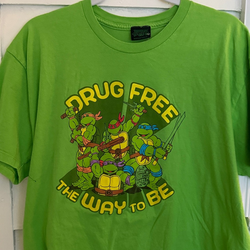 Rare Teenage Mutant Ninja Turtles Drug Free Graphic Tee - M